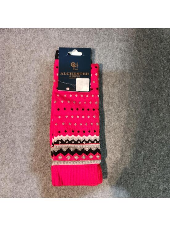 Other - Red Merino Wool Socks Sz 8-13 Alchester Telluride Red Crew Dress Made in USA